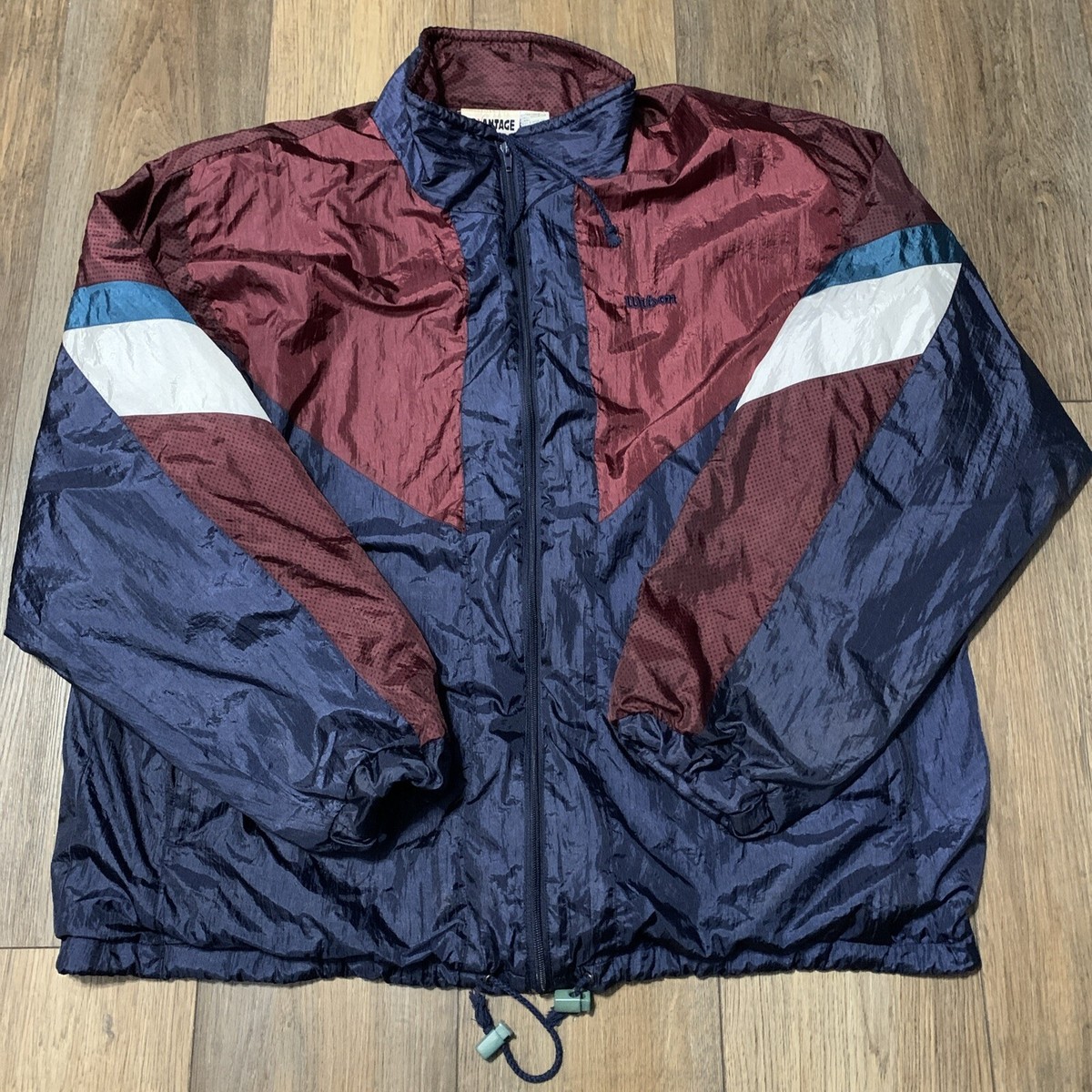 Vintage Advantage By Wilson Windbreaker Mens XL Nylon Jacket
