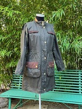 Barbour Taylor 4oz Lightweight Waxed Parka Coat Jacket Size Uk 10