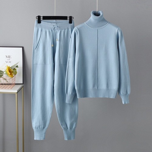 Pullover Zweiteiliges Set Damen Strick Hosenanzüge Trainingsanzüge - Bild 32 von 33