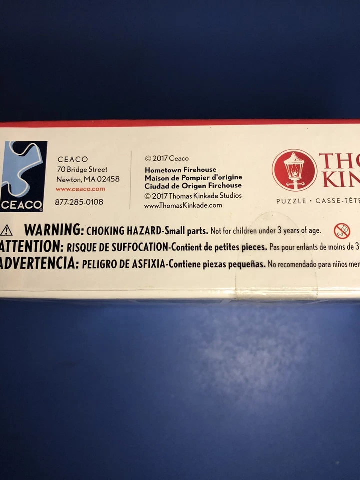 Thomas Kinkade 1000 piece Complete Puzzle Hometown Firehouse with Poster New - Image 3 of 4