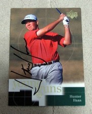2001 Upper Deck #71 Hunter Haas YG RC Rookie Hand Signed Auto - PGA Golf