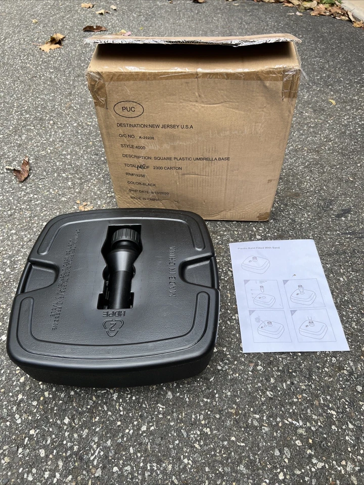 Base Soporte Paraguas - Plástico Cuadrado - PUC Modelo A-20236 Foto 2 de 4