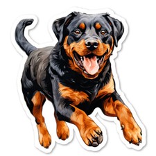 Rottweiler Dog Vinyl Sticker, Water Resistant, Indoor, Laptop