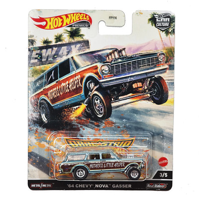 HOT WHEELS '64 Chevy Nova Gasser Car Culture Dragstrip Demons Premium HCK21 2022