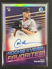 2022 Bowman of the Year Favorites /150 Matt Manning #ROYF-MM Rookie Auto RC ⚾️🔥