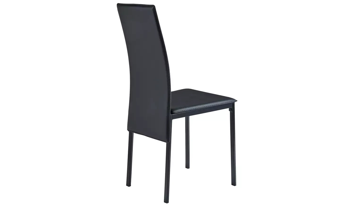 Lido Glass Dining Table & 2 ChairsBlack. Free Delivery within 20 miles