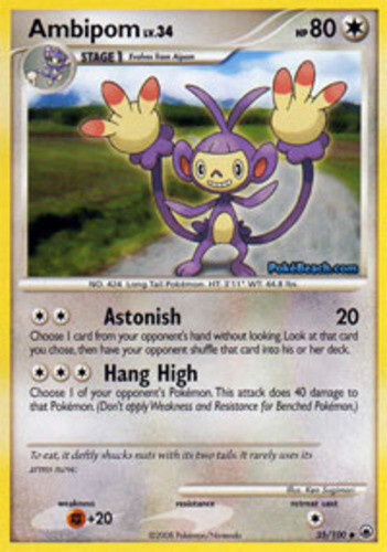 Pokemon - Ambipom - 35/100 - Uncommon - Majestic Dawn - LP