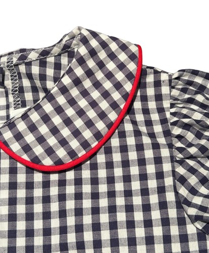 Funtasia Too Float Dress Size 5T NWT Gingham Cotton USA School Navy White USA - Picture 5 of 11