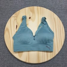 Puma Womens Seamless Sports Bra Removable Cups Wireless Bra Small Size Teal