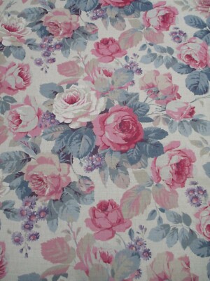 Sanderson Gardinenstoff 'CHELSEA' 3,4 METER INDIGO/LOGANBERRY - LINEN UNION