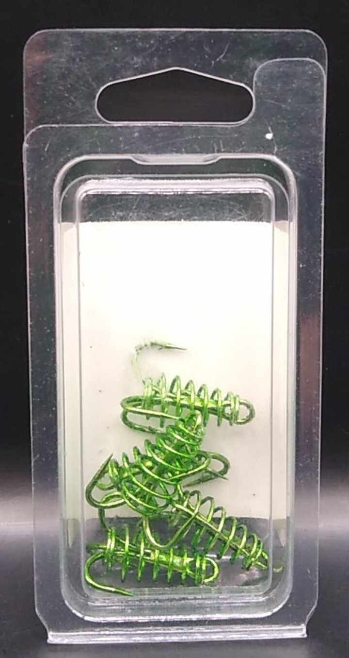 Pro Cat Spring Hooks, Treble Size #4 pk/5 ~ H20 Xpress ~ 156896 ~ Green 