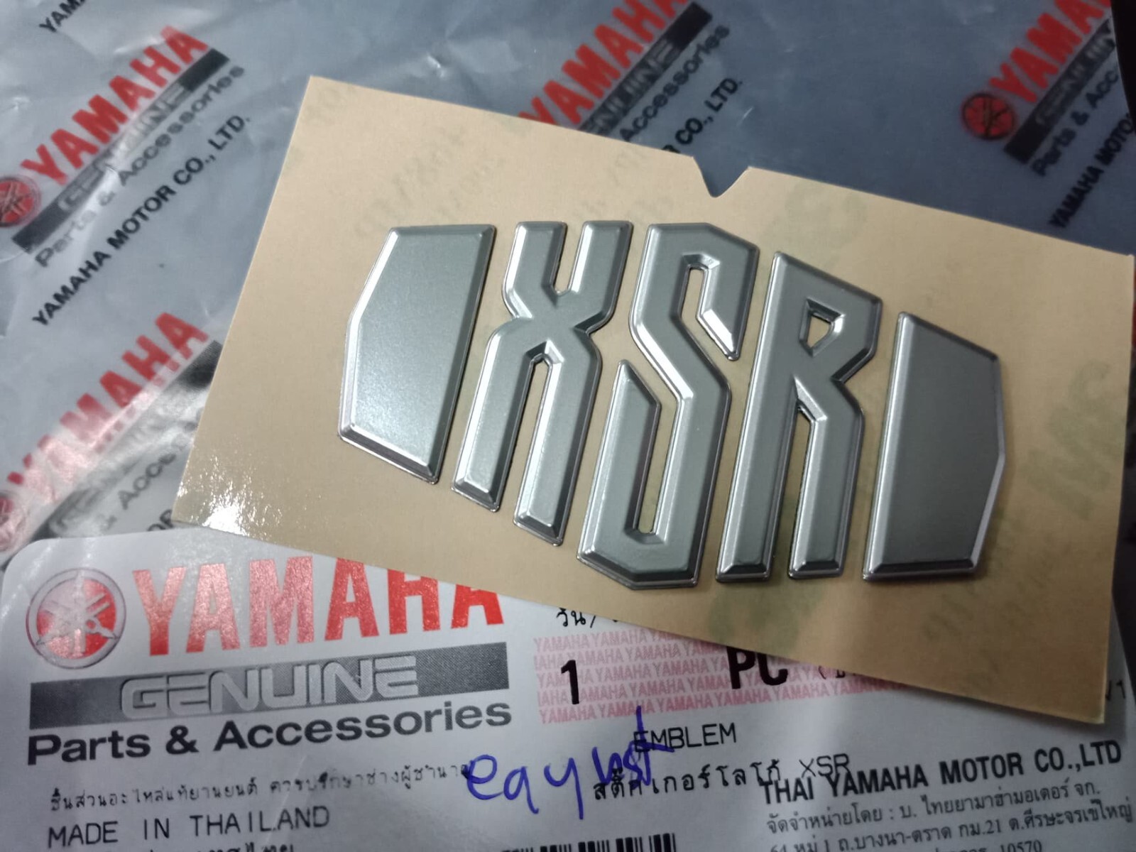 EMBLEM FIT YAMAHA XSR LOGO DECAL STICKER RASIN SILVER XSR ALL YEAR eBay