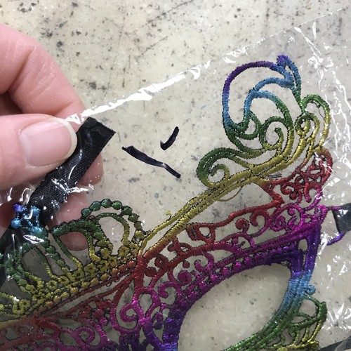 Mardi Gras Costume Mask Adult Size fits Most Prop Party Halloween Cosplay Nice! - Picture 11 of 11