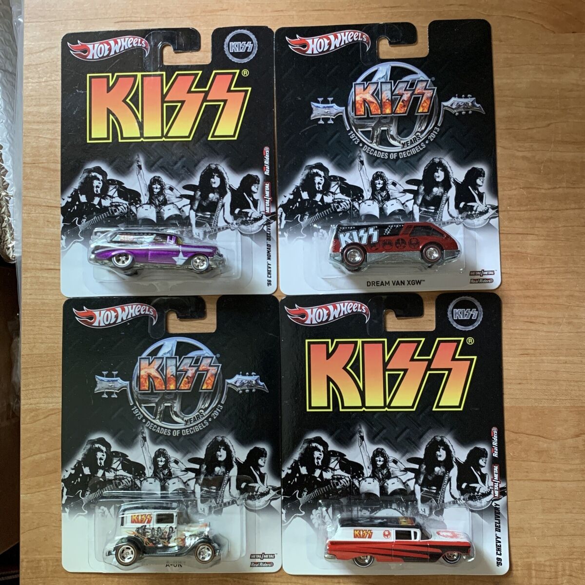 Hot Wheels Complete Set of 4 KISS Decades of Decibles Still Hot Wheels Complete Set of 4 KISS Decades of Decibles Still