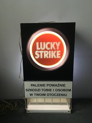 Unglaubliche sehr seltene Lucky Strike Leuchtbox für 80 Packungen