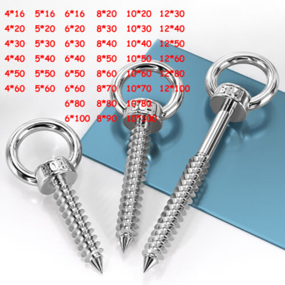 M4 M5 M6 M8 M10 M12 304 Edelstahl Hebeöse Schraube Holzschraube Marinequalität
