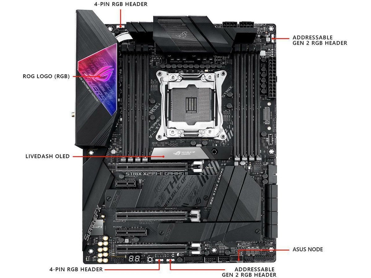 FOR ASUS ROG Strix X299-E Gaming Motherboard Support LGA2066 X299