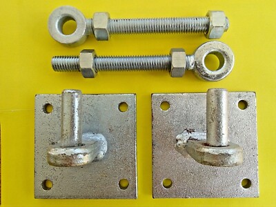 Schwerlast M12 & M16 Schmiedeeisen verzinkt Torscharniere & Ösenschrauben 