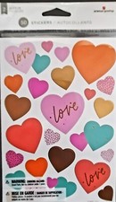 50 American Greetings Heart Stickers- Love- New- Free Shipping