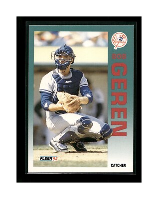 1992 Fleer #226 Bob Geren New York Yankees Baseball Card
