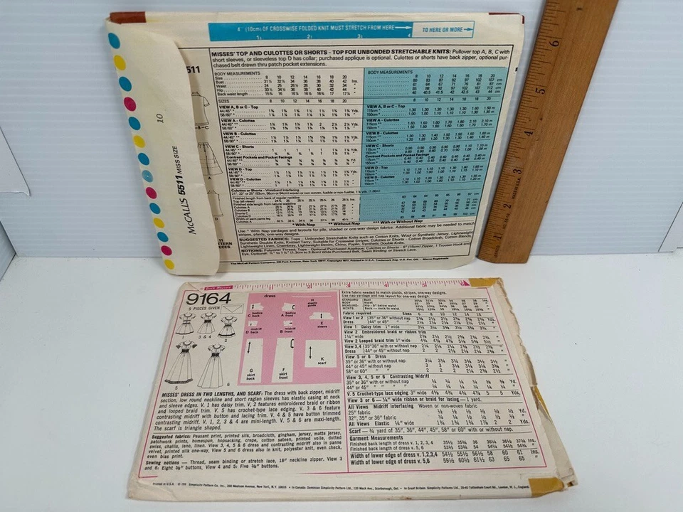 9 Vintage Women's McCalls Simplicity Miss Sewing Patterns CUT Size 7-10 - Image 4 of 4