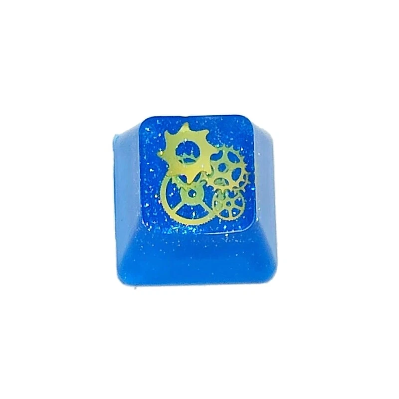 Mechanical Keyboard with Resin Keycaps and Blue Backlighting for Gaming