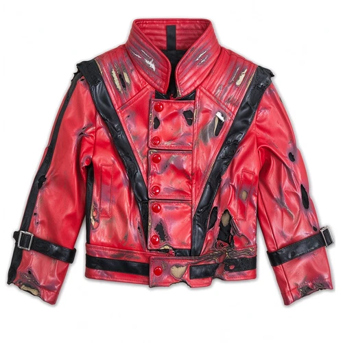 Rare Michael Thilliered Broken Leather Jacket Kids Halloween Costume Christmas - product listing photo