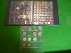 BRITISH COIN ALBUM COLLECTION OF 89 VINTAGE/ ANTIQUE TOKENS & MEDALLIONS/ MEDALS