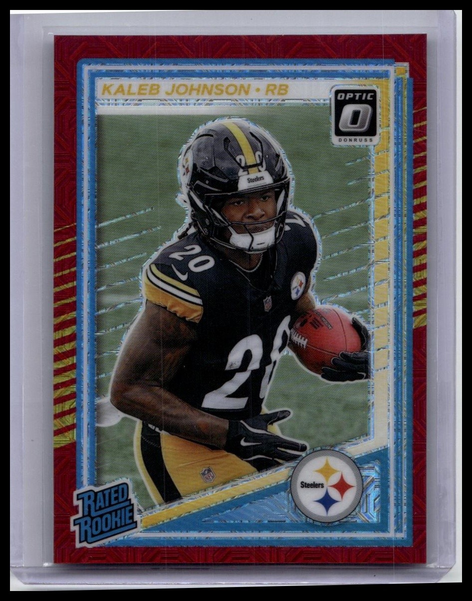2025 Donruss Optic #232 Kaleb Johnson Red Mojo