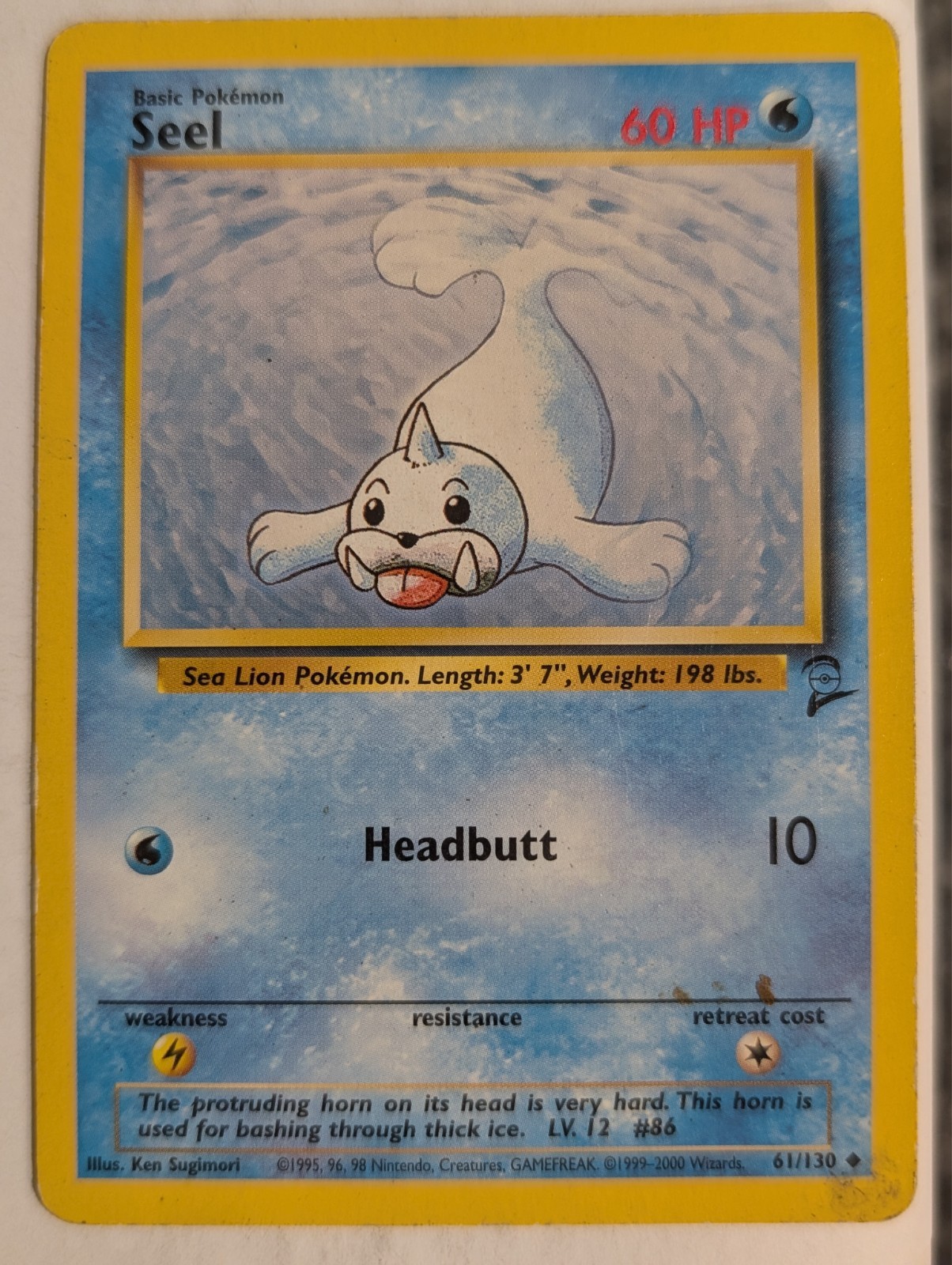 SEEL - 61/130 - Base Set 2 Pokemon Card