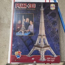 Wrebbit - Eiffel Tower Puzzle 3D - 703 Pieces - Night Edition LED Light