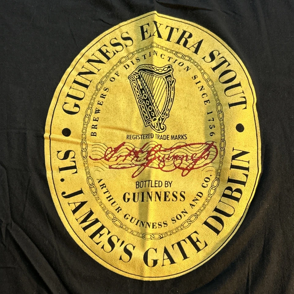 Camisa Gráfica Informal Guinness Extra Stout De Colección - Para Hombre Talla XL Foto 2 de 4