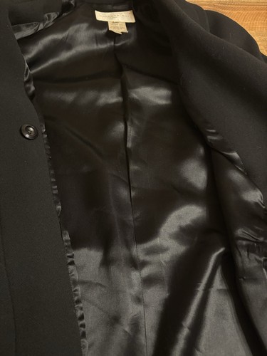 BARBARA BUI Paris 100% Laine Wool Coat Hidden Buttons Women’s Size 42 Black - Picture 7 of 9