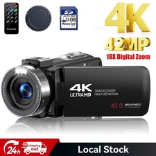   4K Handheld Video Camera Recorder Camera 32GB Camcorder Vlog Camera for YouTube