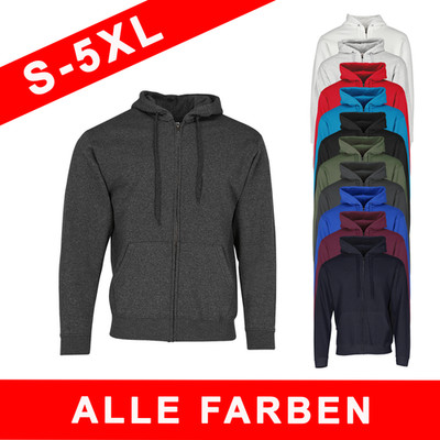 Fruit of the Loom Hooded Sweat Jacket Herren | S-5XL | Kapuze Jacke 