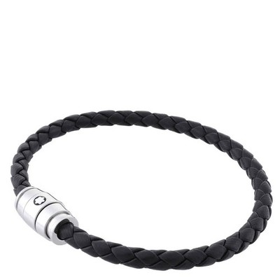MONTBLANC ブレスレット ブラック Montblanc Black Woven Leather Bracelet | eBay