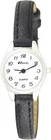 Ravel Women's Petite Cocktail Watch with Clear Dial and Leatherette Strap Silver