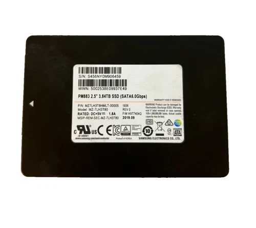 3.84TB Samsung PM883 SATA 6Gbps Enterprise SSD -  97% Health
