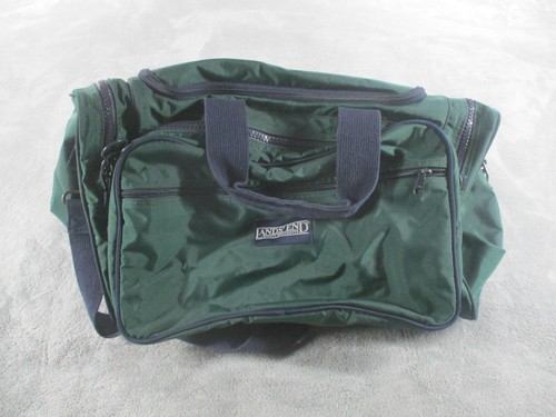 Lands' End Duffel Bag Green 19" Travel Gym Shoulder Strap Soft Case Men Luggage