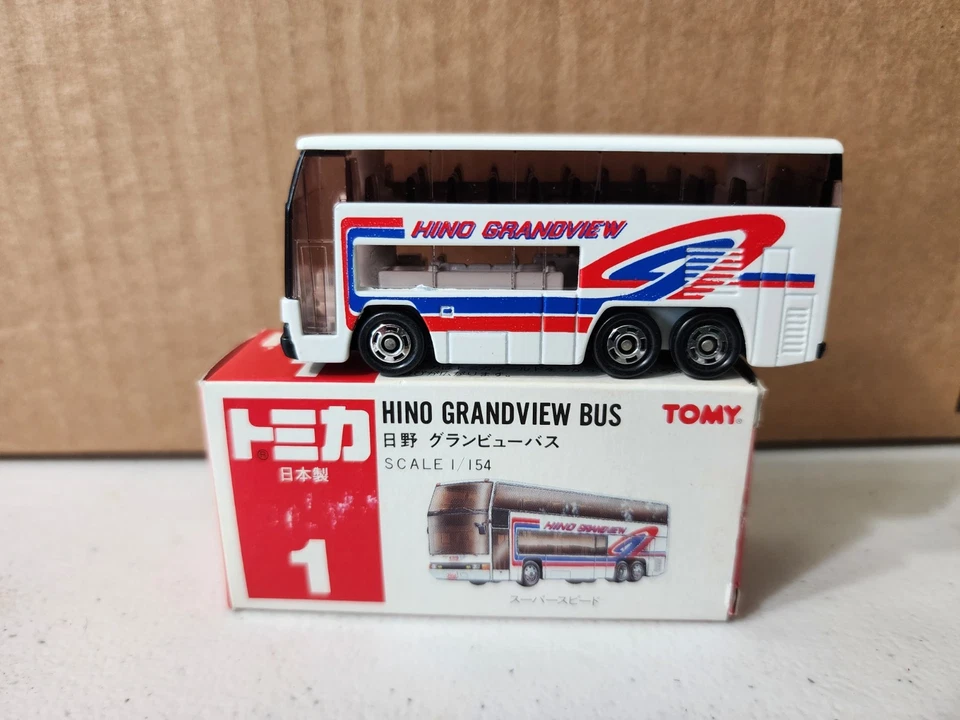 Autobús de juguete fundido a presión Tomica Hino Grandview modelo #1 Foto 3 de 4