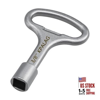 3/8inch Square Hydrant Key, Steel Sillcock Water Key, Shut Off tool Fit for 