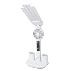 Lampe de bureau pour ventilateur 3 Modes d'éclairage LED Lampes de bureau Soin des yeux 3 Vitesse réglable