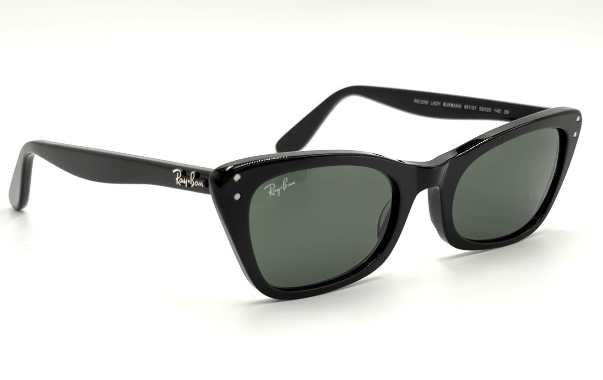 Womens Black Cateye Sunglasses Ray-Ban Lady Burbank RB2299 901/31 52-20-140 3N Amazon.com: Ray-Ban Womens RB2299 Lady Burbank Cat Eye  main image 3
