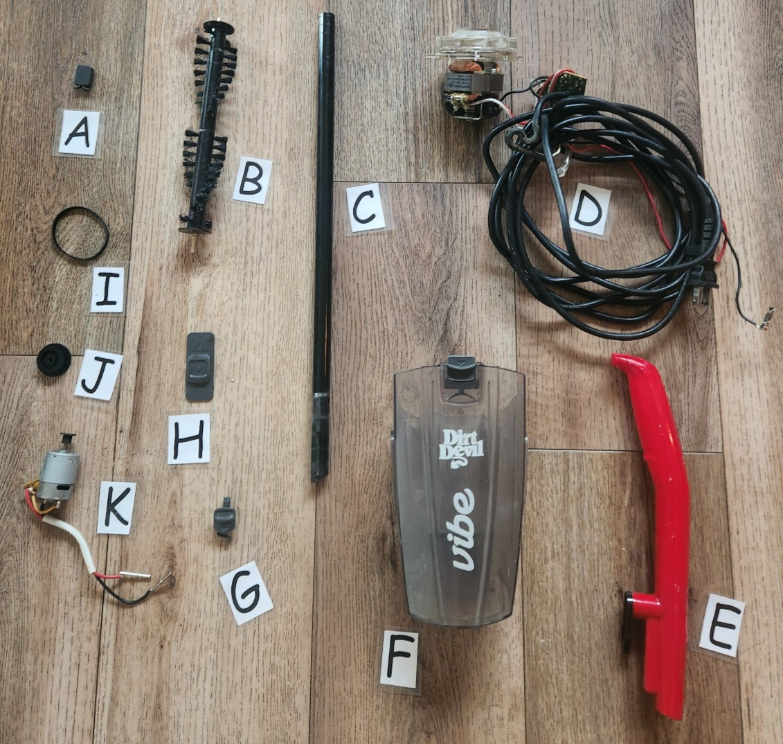 Replacement parts for Dirt Devil Vibe 3-in-1 Corded Stick Vacuum