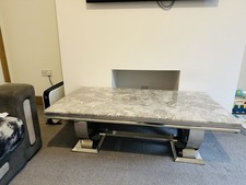 Stunningw Modern Marble & Polished Chrome Coffee Table