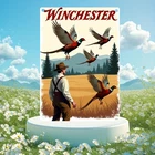 Winchester Tin Metal Signs Home Décor 8x12 Wall Art Vintage Iron with Pheasants