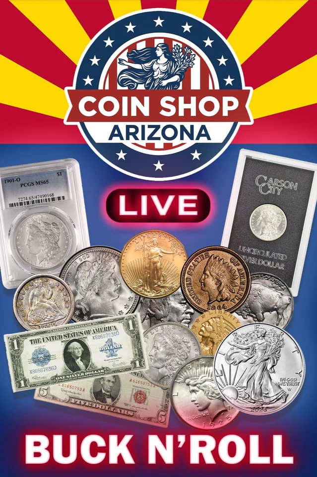 Rare Coins, Silver, & Gold Starting at $1!