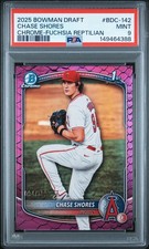 2025 Bowman Draft Chrome Chase Shores Fuchsia Refractor /199 #BDC-142 PSA 9 1st