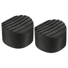 2Pcs 95mm ID Rubber Telescopic Ladder Non-Slip Feet Mat Pad Cover Cushion Black