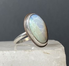 Sterling Silver And Mixed Metal Gemstone Ring * Native American Style * Sz 6